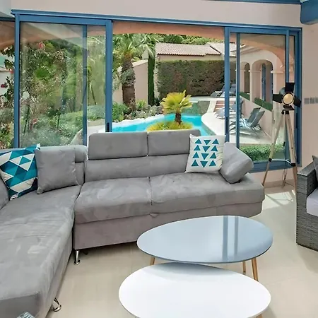Casa-capussambre Spacious With Sea View Heated Pool Air Con Sauna 别墅 雷以桑布尔